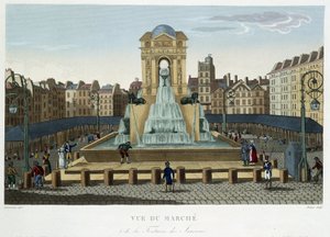 La fontaine des Innocents, vers 1820 - Henri Courvoisier Voisin