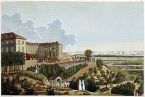 Vue du Calvaire, pendant les fêtes de la Sainte Croix, à Suresnes