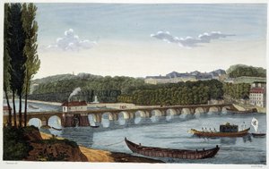 Vue du château et du pont de Saint-Cloud