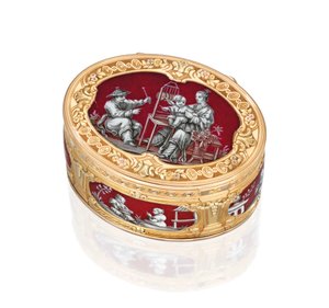 Boîte à tabac variée Louis XV, 1761/62 - Henri Delobel