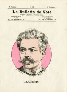Bulletin 2e série, Satirique en couleurs : Barbe - Illustration par Henri Demare (1846-1888) - Henri Demare
