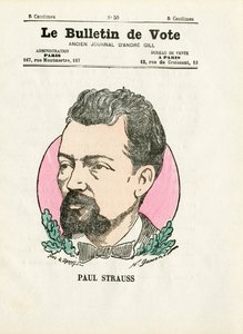Bulletin 2e série, Satirique en couleurs : Strauss Paul - Illustration par Henri Demare (1846-1888) - Henri Demare