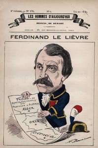 Caricature de Ferdinand Le Lievre (Lelievre) (1799-1886) sénateur anglais en Algérie de 