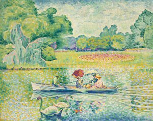 Promenade en barque au bois de Boulogne, vers 1899-1900 - Henri Edmond Cross