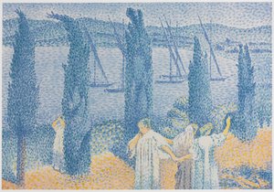 La Promenade Paysage aux cyprès, 1897 - Henri Edmond Cross