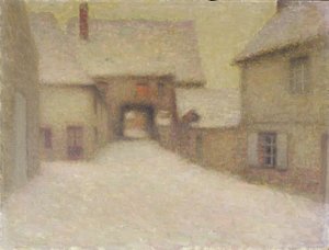 Neige, le vieux village, Gerberoy, 1902