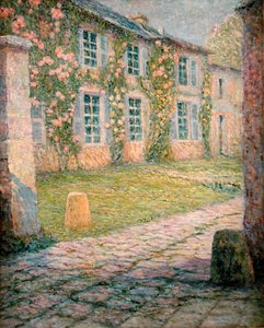 La maison aux roses, Versailles - Henri Eugene Augustin Le Sidaner