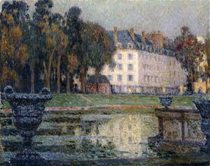 La Fontaine de Neptune au crépuscule
