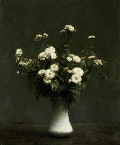 Vase de chrysanthèmes - Henri Fantin-Latour