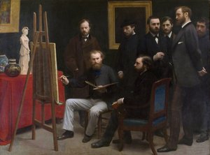 A Studio at Les Batignolles - Henri Fantin Latour