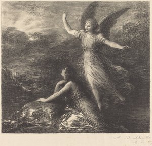 Début de "Paradise and the Peri" (2ème plaque) - Ignace Henri Jean Fantin Latour