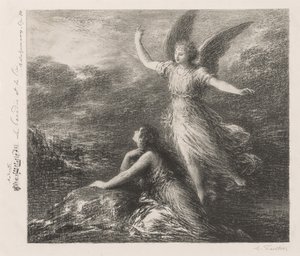 Début du Paradis et la Péri (Deuxième planche) - Ignace Henri Jean Fantin Latour