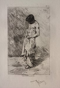 Homme cherchant des puces - Ignace Henri Jean Fantin Latour