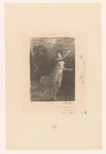 Nymphe fuyant un satyre