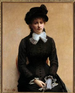 Portrait de Louise Riesener (1860-1944), fille du peintre Léon Riesener - Ignace Henri Jean Fantin Latour