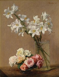 Roses et Lys, 1888 - Ignace Henri Jean Fantin Latour