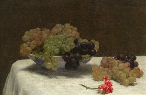 Nature Morte avec Raisins et Œillet - Ignace Henri Jean Fantin Latour