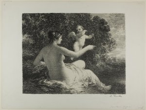 Vénus et Cupidon, grande plaque - Ignace Henri Jean Fantin Latour