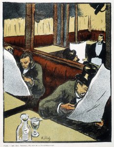 Au café - dessin - Henri Gabriel Ibels