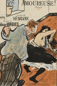 Couverture de la partition de Amoureuse! par Félicien Vargues, par Ibels, Henri Gabriel (1867-1936). Lithographie en couleur