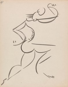 Figure masculine dansante, de profil - Henri Gaudier Brzeska
