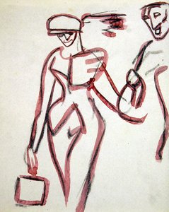 Promeneur avec compagnon