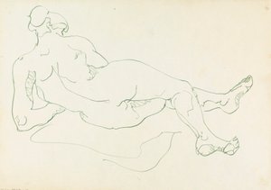 Figure féminine allongée