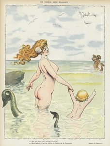 Illustration pour Le Rire (lithographie en couleur)