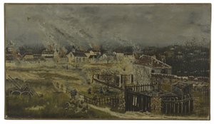 Bataille de Champigny - Épisode de la guerre de 1870, vers 1882 - Henri J.F. (1844 1910) Rousseau