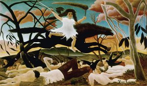 La Guerre ou la chevauchée de la Discorde. Peinture par Henri Rousseau dit le Douanier Rousseau (1844-1910). 1894