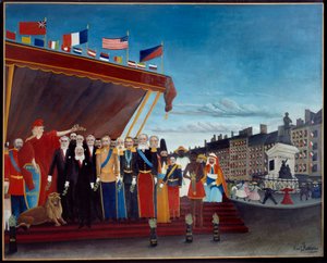 Représentant des puissances étrangères saluant la république en signe de paix, peinture par Henri Rousseau dit le Douanier Rousseau