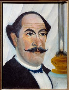 Autoportrait avec lampe Peinture par Henri Rousseau dit Le Douanier Rousseau - Henri J.F. Rousseau
