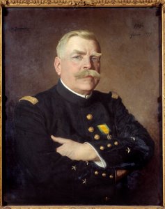 Portrait de Joseph Joffre (1852-1931) maréchal de France. Peinture de Henry Jacquier (1878-1921). 1915. Dim. 0,81 x 0,65 Versailles, Musée du Château