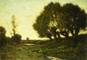 Un paysage boisé avec un ruisseau, 1903 - Henri Joseph Harpignies