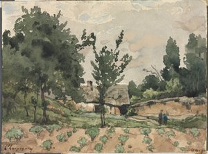 Paysage avec ferme
