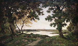 Paysage boisé avec une rivière sablonneuse, 1882