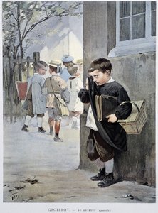 En retenue - aquarelle par Geoffroy dans "Le Figaro Illustré", mai 1901