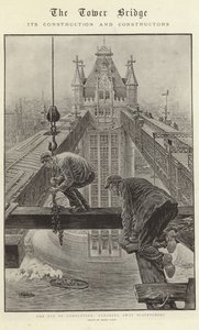 Le Tower Bridge, sa construction et ses constructeurs (litho)