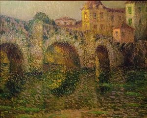 Le pont de Clisson au crépuscule - Henri Le Sidaner