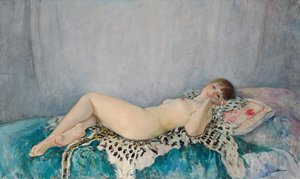 Nu sur peau de léopard, Le Cannet, 1926