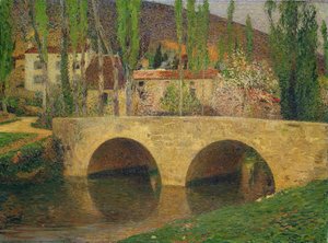 Hamlet près du pont - Henri Martin