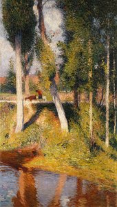 Paysage au bord de la rivière - Henri Martin