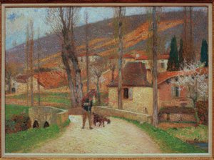 Paysanne entrant au village