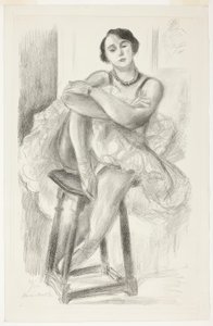 Danseuse assise sur un tabouret, extrait de Ten Dancers
