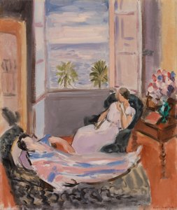 Interior with Two Figures, Open Window (Intérieur avec deux figures, fenêtre ouverte)