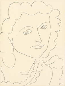 Large Head (Lucienne) (crayon on paper)