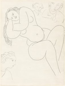 Le Sonneur, planche huit des Poésies de Mallarmé - Henri Matisse