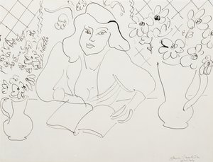 Modèle avec livre - Henri Matisse