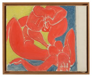 Nymphe et faune rouge (framed) - Henri Matisse