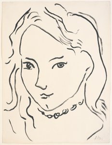 Portrait de Marguerite, vers 1906-1907 (pinceau et encre de Chine sur papier) - Henri Matisse